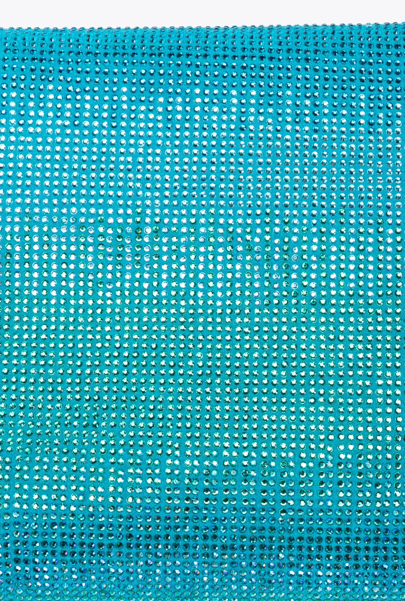Sacs De Soirée|PINKO Love Bag Soft Envelope Full Strass Turquoise-Or Antique