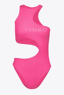 Maillots De Bain|PINKO Maillot De Bain Une Piece A Decoupes Violet Fuchsia