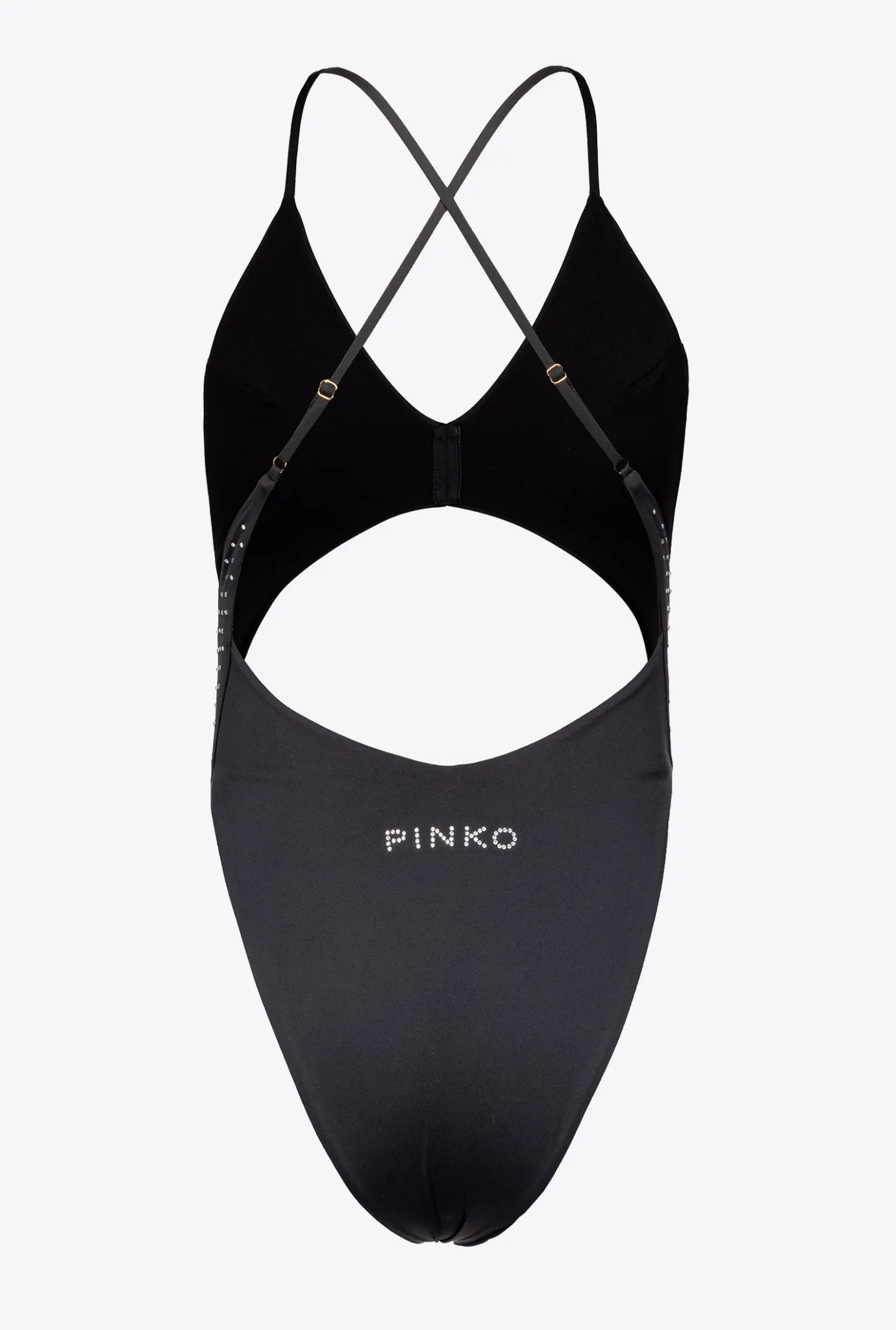Maillots De Bain|PINKO Maillot De Bain Une Piece A Strass Noir/Cristal