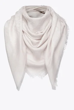 Autres Accessoires|PINKO Maxi Echarpe Logotee Rose Peche Sirop