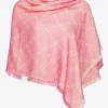 Écharpes|PINKO Maxi Echarpe Monogram Multicolore - Nude/Fuchsia