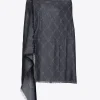 Autres Accessoires|PINKO Maxi Echarpe Monogramme Noir Limousine