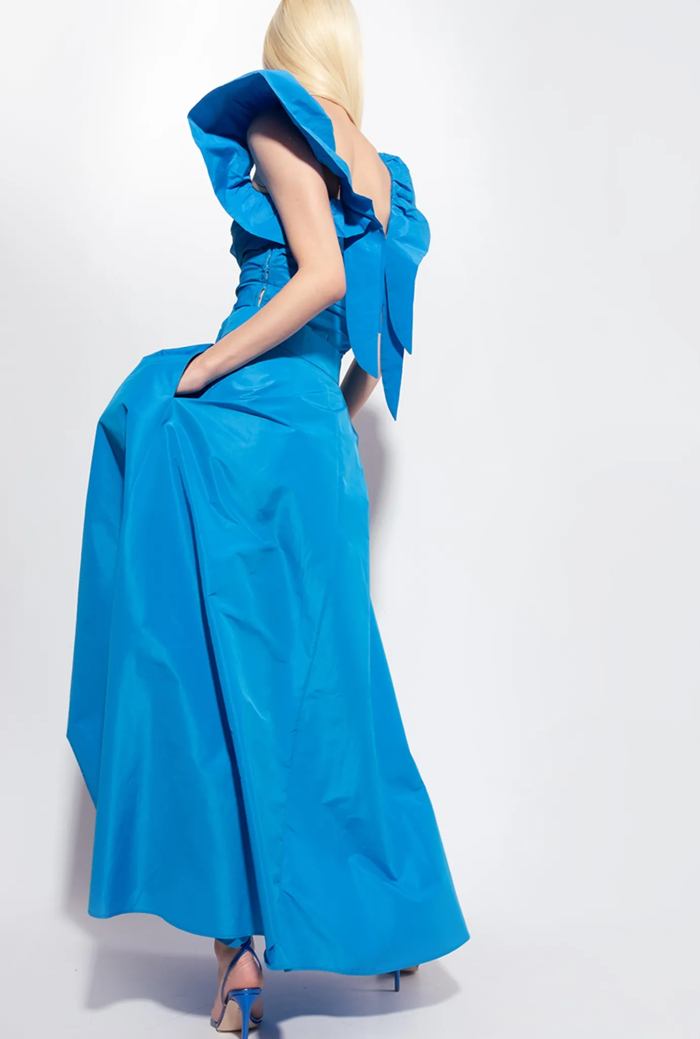 Jupes|PINKO Maxi Jupe Elegante Bleu Directoire