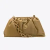 Pochettes|PINKO Maxi Pochette Chain Color Block Beige-Or Antique