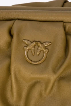 Pochettes|PINKO Maxi Pochette Chain Color Block Beige-Or Antique