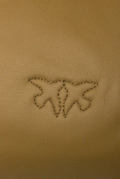 Pochettes|PINKO Maxi Pochette Chain Color Block Beige-Or Antique