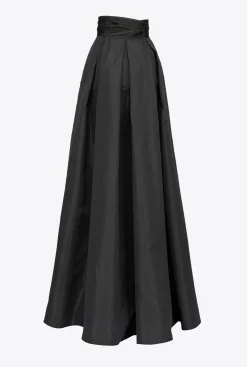 Jupes|PINKO Maxi-Jupe En Taffetas Noir Limousine