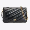 Sacs À Bandoulière|PINKO Medium Twins Bag Maxi Quilt Noir-Vieil Or