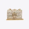 Sacs De Soirée|PINKO Micro Love Bag Grainy Glitter Or-Or Antique