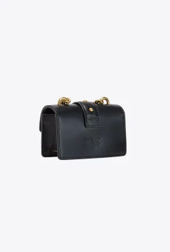Sacs À Bandoulière|PINKO Micro Love Bag Icon Simply Noir-Vieil Or