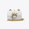 Sacs À Bandoulière|PINKO Micro Love Bag Icon Simply Blanc+Blanc-Or Antique
