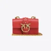 Sacs À Bandoulière|PINKO Micro Love Bag Icon Simply Rouge Rubis-Or Antique