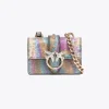 Sacs De Soirée|PINKO Micro Love Bag One En Reptile Multicolore Galleria Multicolore-Or Brillant