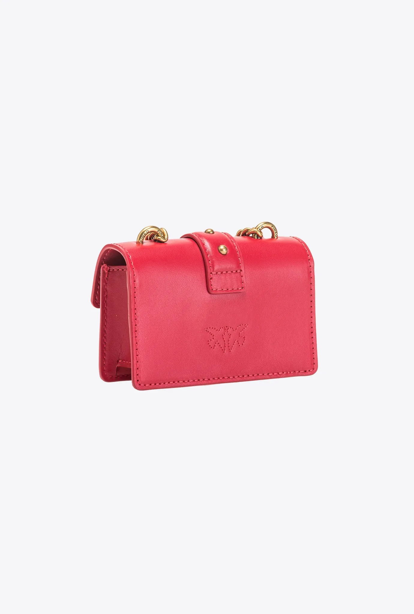 Sacs À Bandoulière|PINKO Micro Love Bag One Simply Rouge Grenat-Or Antique