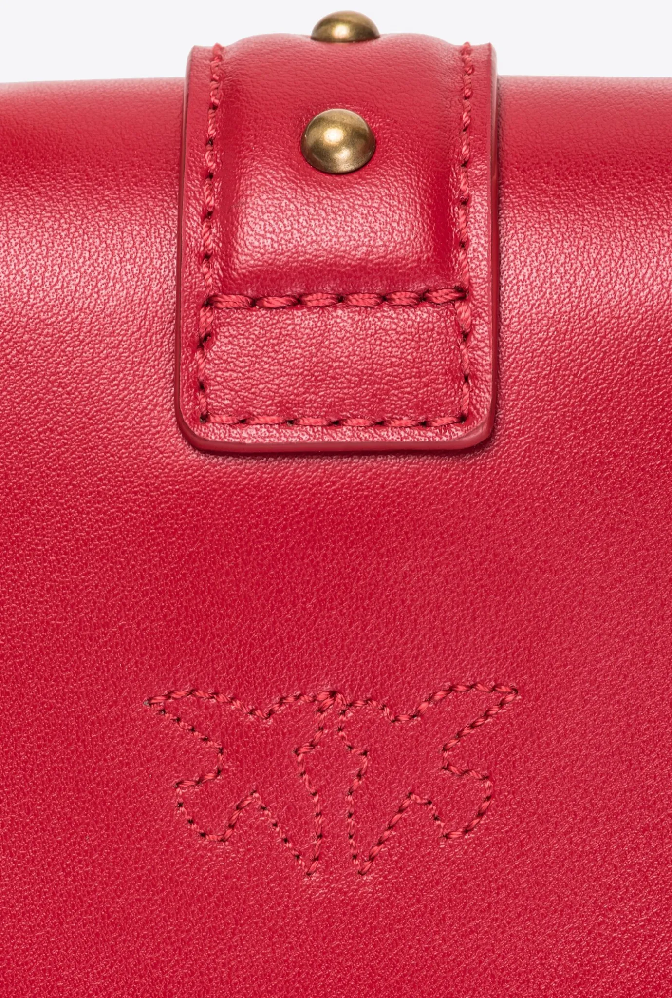 Sacs À Bandoulière|PINKO Micro Love Bag One Simply Rouge Grenat-Or Antique
