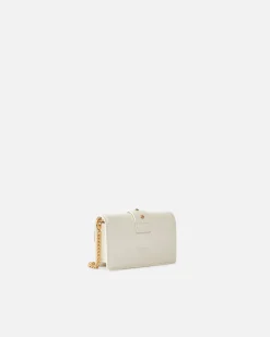 Sacs À Bandoulière|PINKO Micro Love Bag One Simply Blanc+Blanc-Or Antique