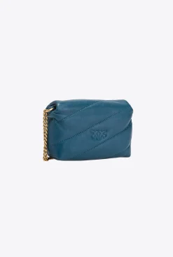 Sacs À Bandoulière|PINKO Micro Love Bag Puff Sarcelle-Or Antique