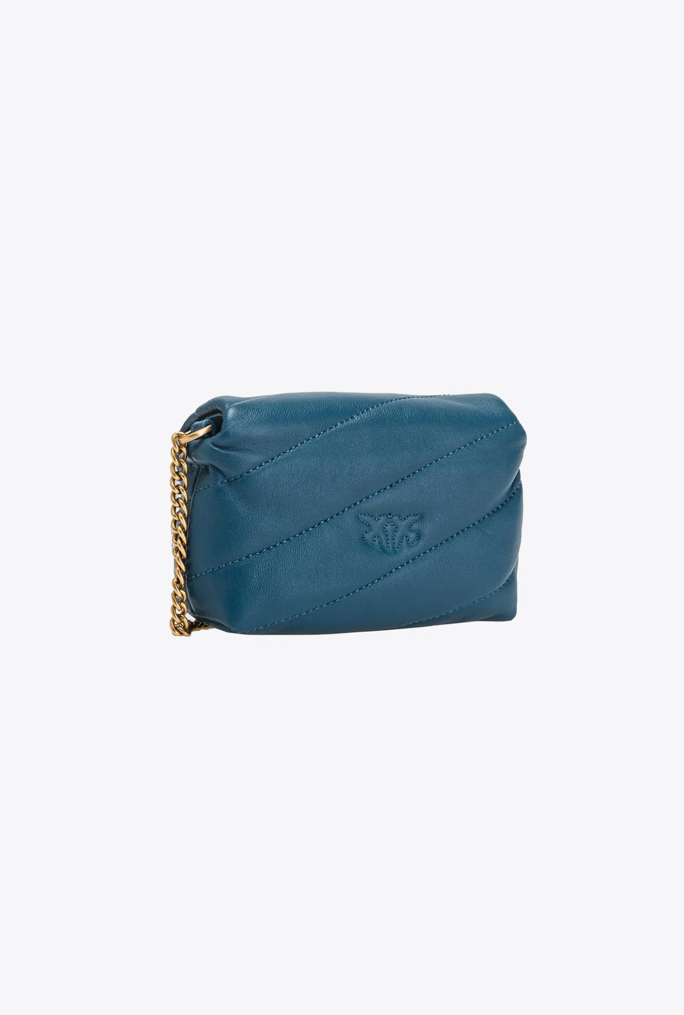Sacs À Bandoulière|PINKO Micro Love Bag Puff Sarcelle-Or Antique