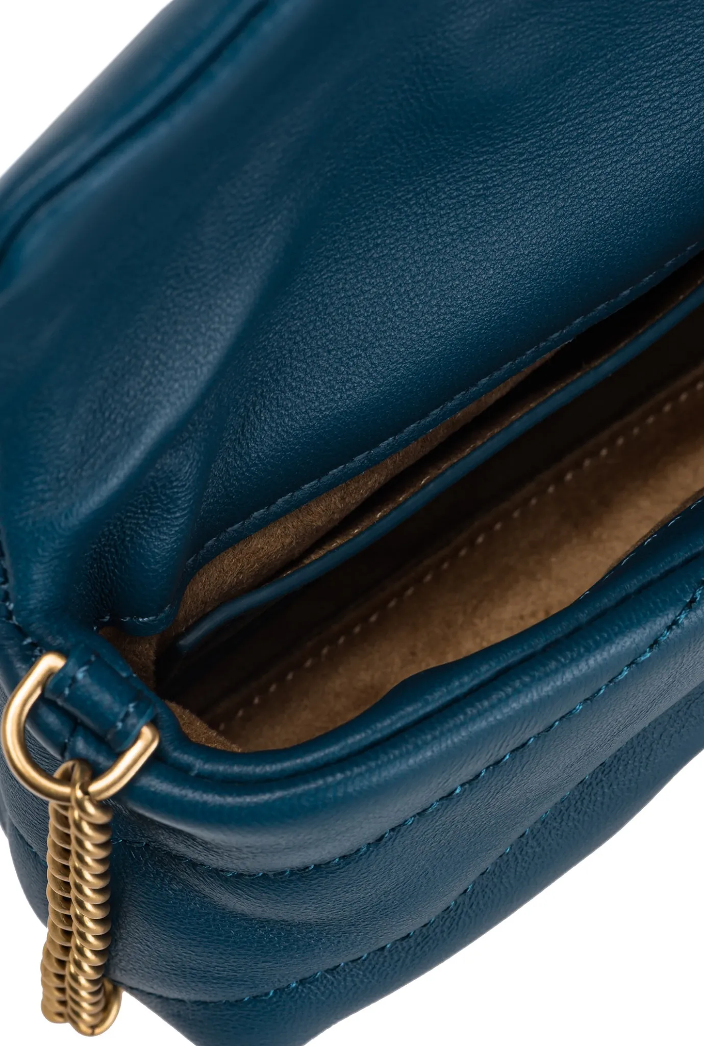 Sacs À Bandoulière|PINKO Micro Love Bag Puff Sarcelle-Or Antique