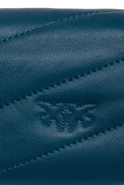 Sacs À Bandoulière|PINKO Micro Love Bag Puff Sarcelle-Or Antique