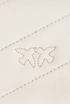 Sacs À Bandoulière|PINKO Micro Love Bag Puff Blanc+Blanc-Or Antique