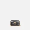 Micro Love Bag|PINKO Micro Love Bag Puff Noir-Vieil Or