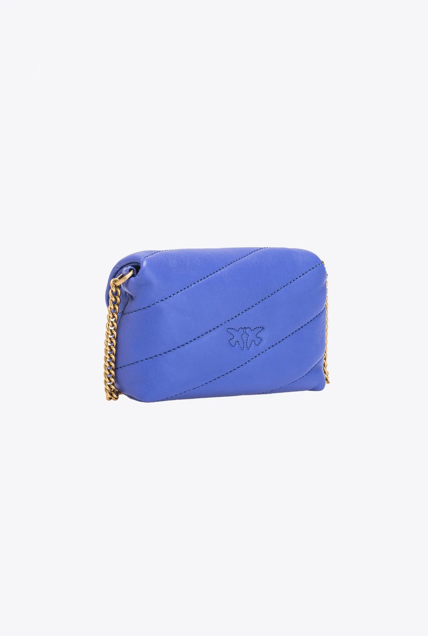 Sacs À Bandoulière|PINKO Micro Love Bag Puff Bleu Corse-Or Antique