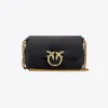 Sacs À Bandoulière|PINKO Micro Love Bag Puff Recycled Noir-Vieil Or
