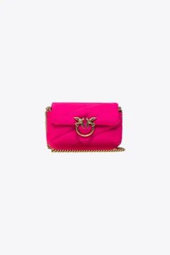 Sacs À Bandoulière|PINKO Micro Love Bag Puff Recycled Rose Pinko-Or Antique