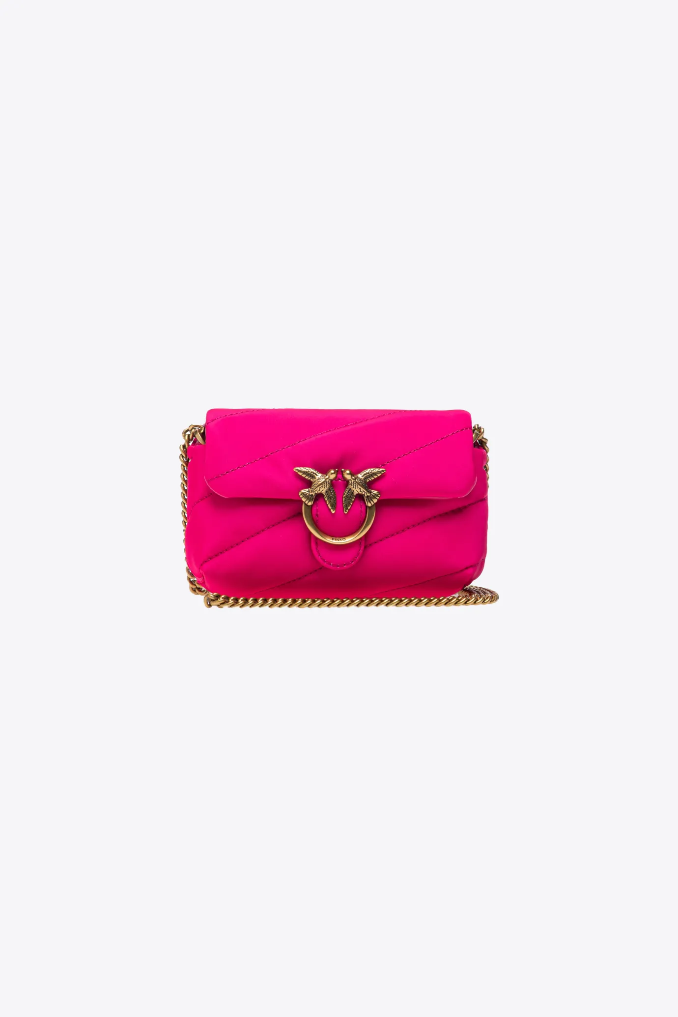 Sacs À Bandoulière|PINKO Micro Love Bag Puff Recycled Rose Pinko-Or Antique