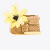 Sacs Portés Épaule|PINKO Mini Lady Love Bag Puff Avec Fleur En Organza Jaune-Raphia-Or Antique