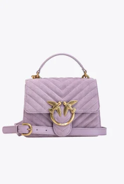 Sacs À Main|PINKO Mini Love Bag A Anse Superieure Light Suede Iris-Or Antique