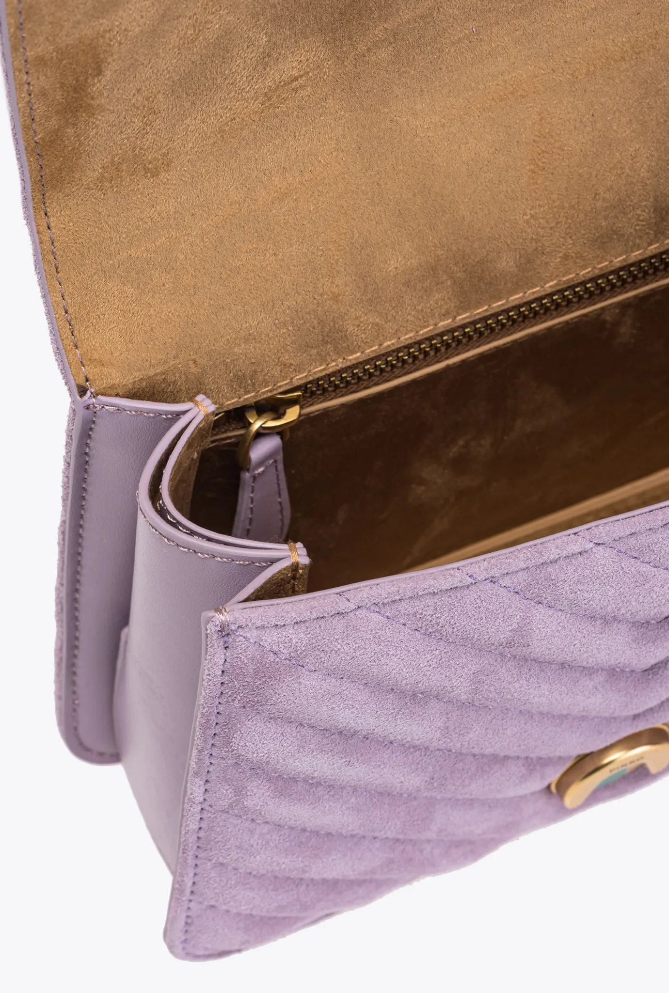 Sacs À Main|PINKO Mini Love Bag A Anse Superieure Light Suede Iris-Or Antique