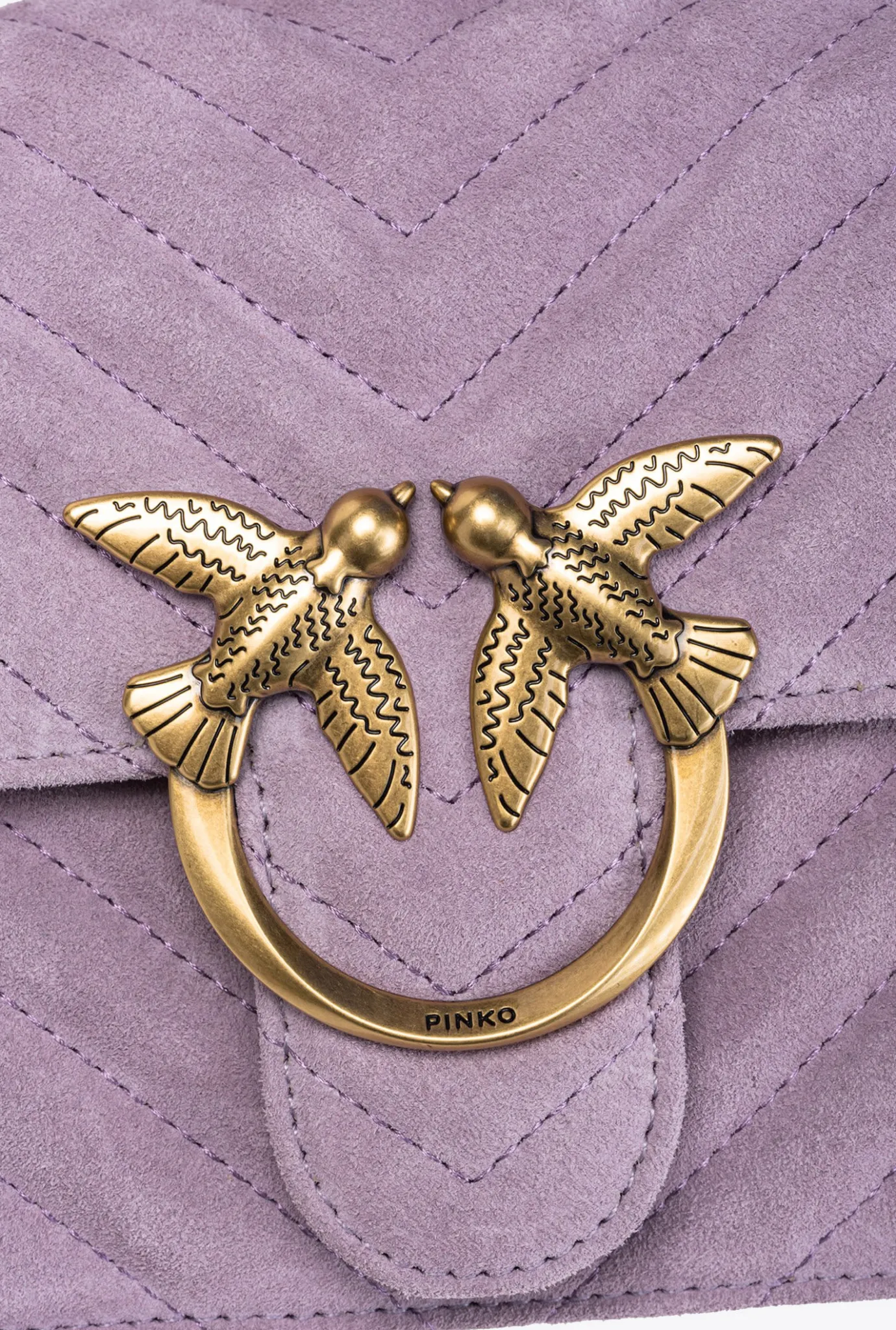 Sacs À Main|PINKO Mini Love Bag A Anse Superieure Light Suede Iris-Or Antique
