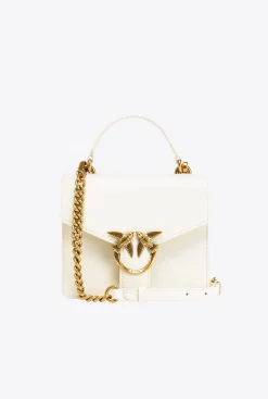 Sacs À Bandoulière|PINKO Mini Love Bag A Anse Superieure Simply Blanc+Blanc-Or Antique