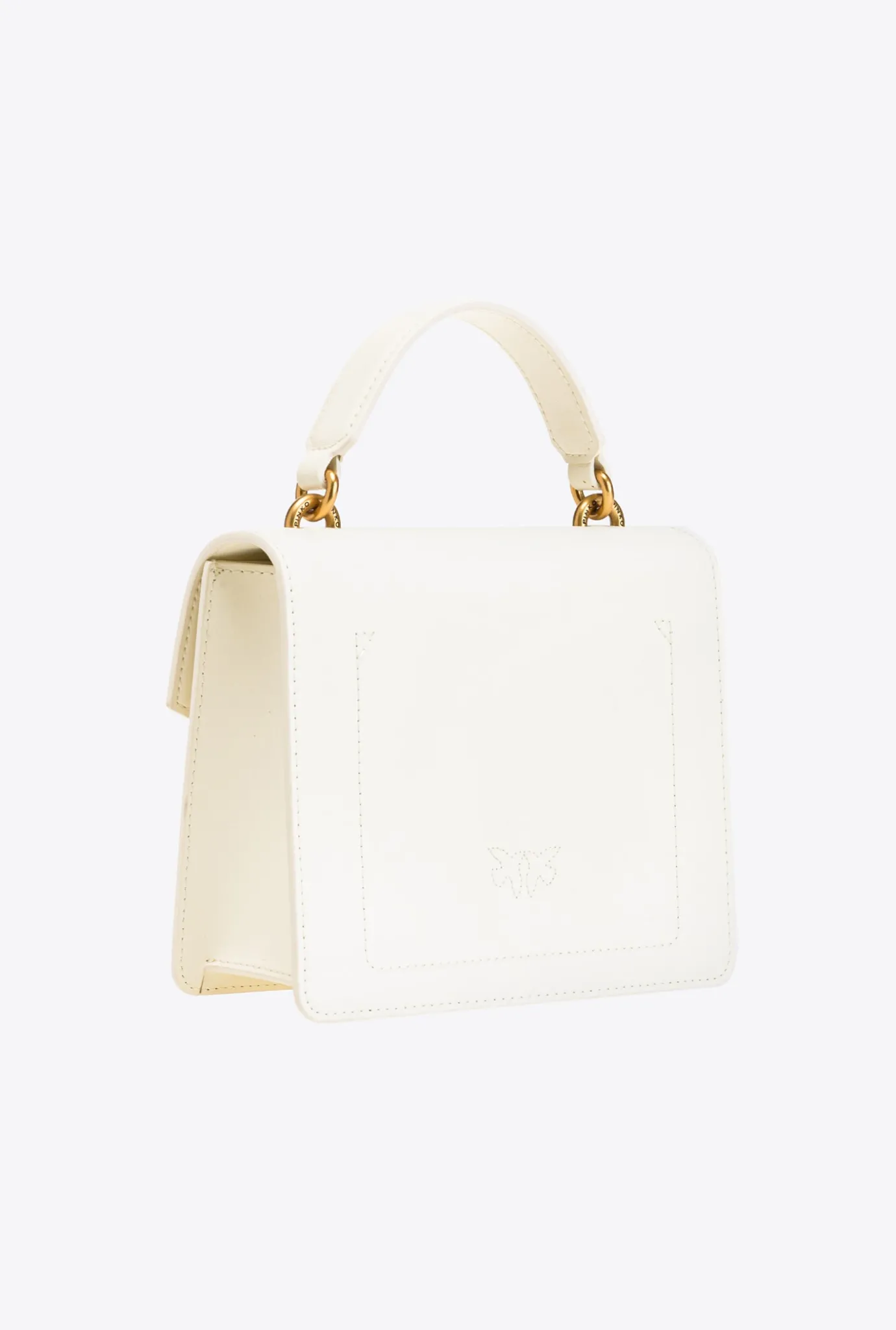 Sacs À Bandoulière|PINKO Mini Love Bag A Anse Superieure Simply Blanc+Blanc-Or Antique
