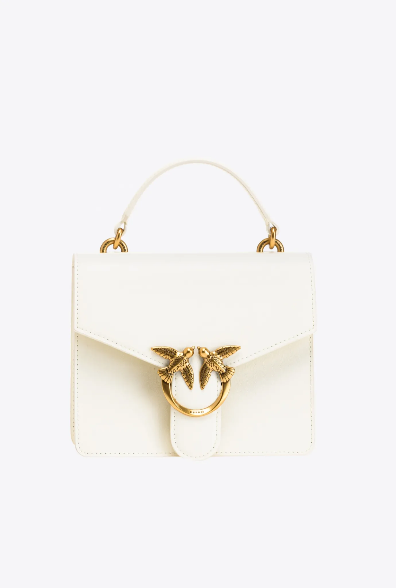 Sacs À Bandoulière|PINKO Mini Love Bag A Anse Superieure Simply Blanc+Blanc-Or Antique