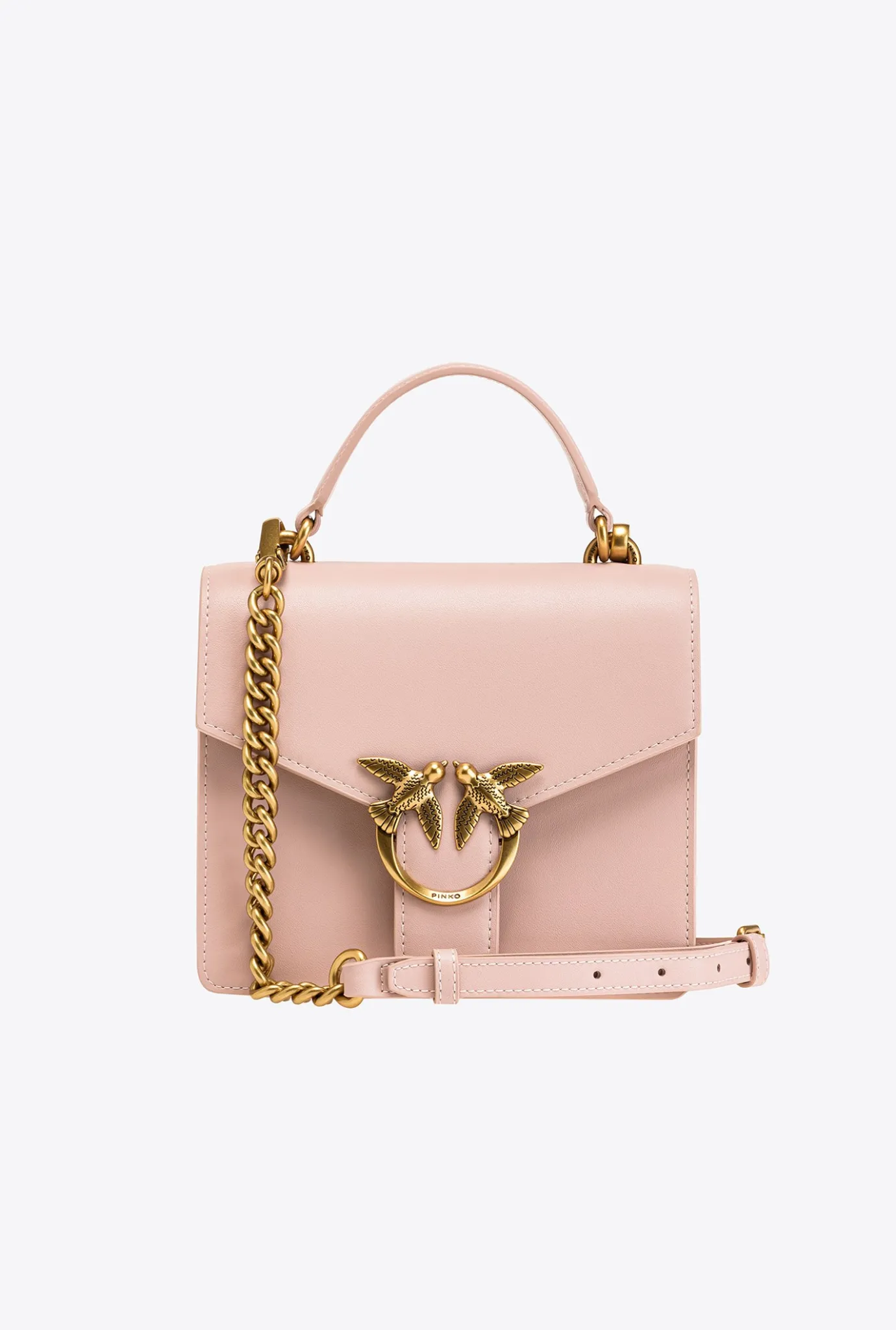 Sacs À Main|PINKO Mini Love Bag A Anse Superieure Simply Rose/Rose Poudre-Or Antique