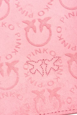 Sacs À Bandoulière|PINKO Mini Love Bag A Anse Superieure Light Suede Logo Rose Marin-Or Antique