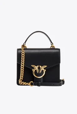 Sacs À Main|PINKO Mini Love Bag A Anse Superieure Simply Noir-Vieil Or