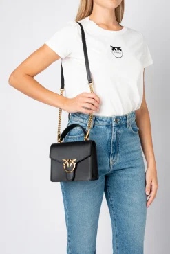 Sacs À Main|PINKO Mini Love Bag A Anse Superieure Simply Noir-Vieil Or