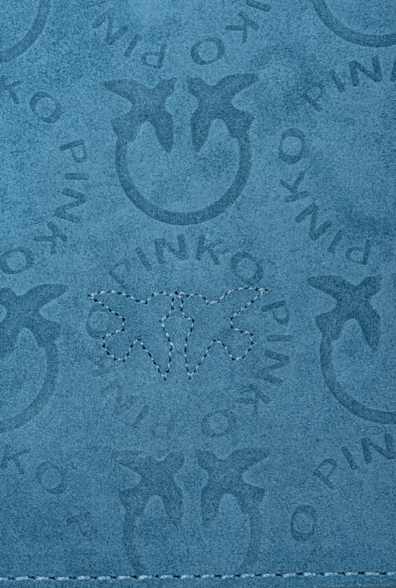 Sacs À Main|PINKO Mini Love Bag A Anse Superieure Light Suede Logo Bleu Ciel-Or Antique