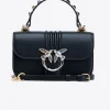Sacs De Soirée|PINKO Mini Love Bag Bell Cloute A Boucle Bicolore Noir Limousine-Or Brillant