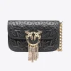 Sacs De Soirée|PINKO Mini Love Bag Bell Etoile Galleria Noir Limousine-Or Brillant