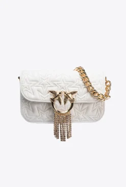 Sacs De Soirée|PINKO Mini Love Bag Bell Etoile Galleria Blanc Brill.-Or Brillant