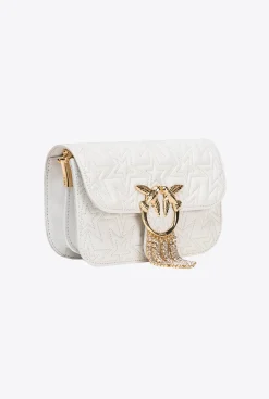 Sacs De Soirée|PINKO Mini Love Bag Bell Etoile Galleria Blanc Brill.-Or Brillant