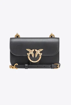 Sacs À Bandoulière|PINKO Mini Love Bag Bell Simply Noir-Vieil Or
