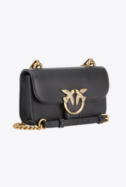 Sacs À Bandoulière|PINKO Mini Love Bag Bell Simply Noir-Vieil Or