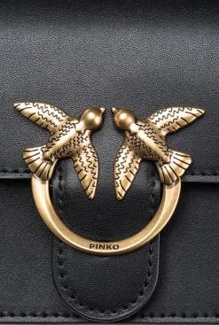Sacs À Bandoulière|PINKO Mini Love Bag Bell Simply Noir-Vieil Or