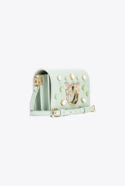 Sacs De Soirée|PINKO Mini Love Bag Click A Pierres Galleria Embrun-Or Brillant